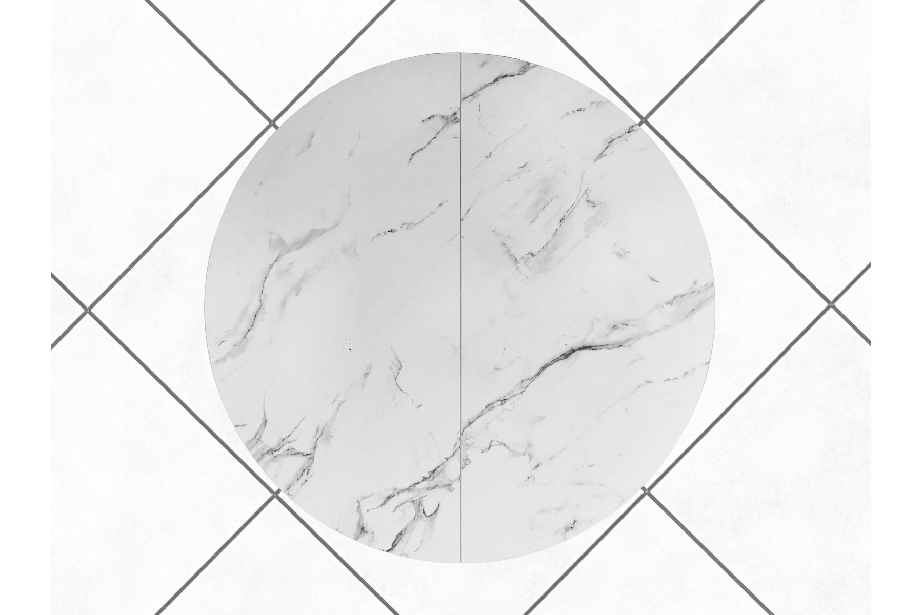 Обеденный стол AMC Elite (серии SLIM) / E18(800) D1 (бежевый/Мрамор Кристалл)