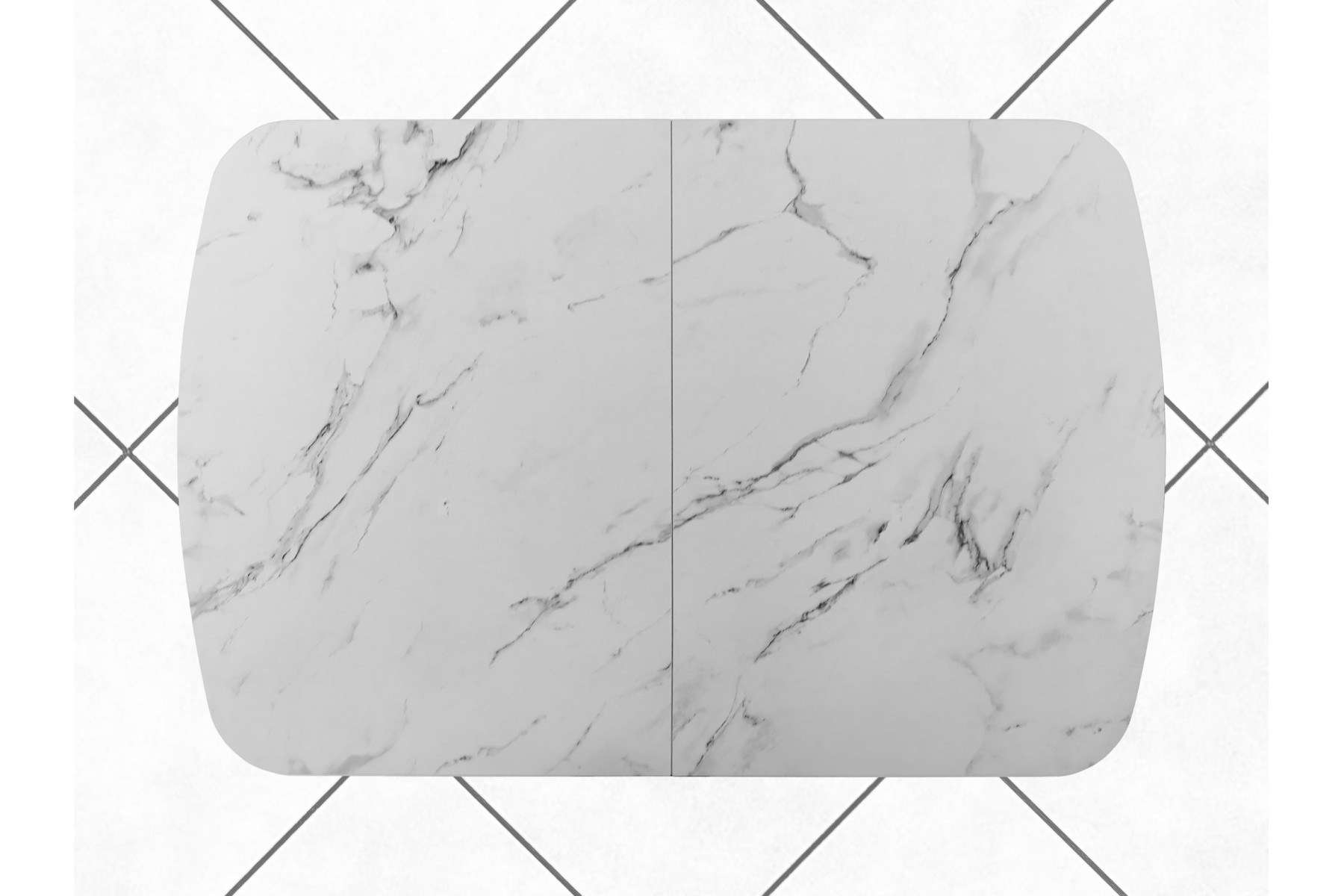 Обеденный стол AMC Elite (серии SLIM) / E21(1100) D2 (графит/Мрамор Кристалл)