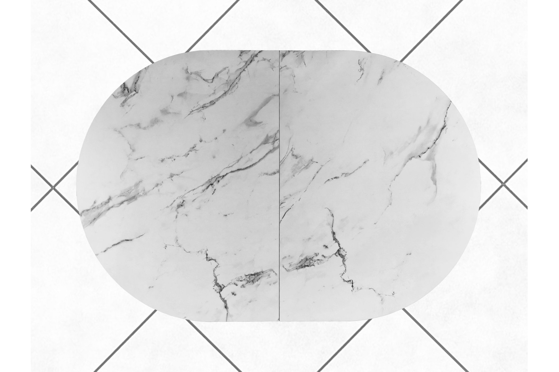 Обеденный стол AMC Elite (серии SLIM) / E21(1200) D3 (черный/Мрамор Кристалл)