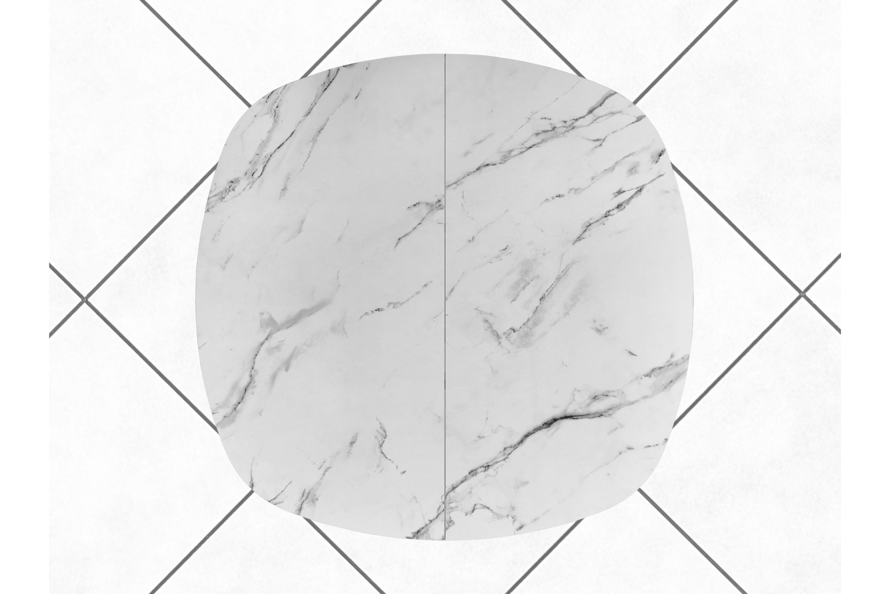 Обеденный стол AMC Elite (серии SLIM) / E20(900) D7 (черный/Мрамор Кристалл)