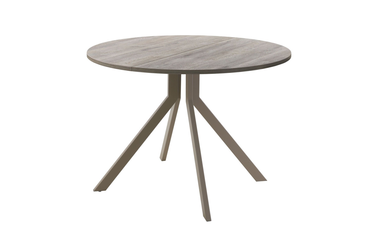 Обеденный стол AMC Elite (серии SLIM) / E18(900) D1 (капучино/Дуб Уайт-Ривер песочно-бежевый)