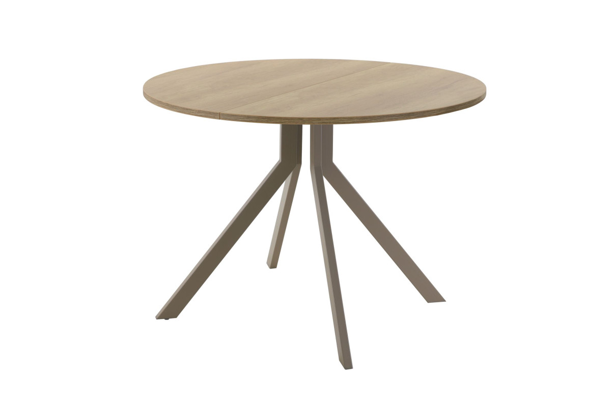 Обеденный стол AMC Elite (серии SLIM) / E18(800) D1 (капучино/Дуб Небраска Натуральный)