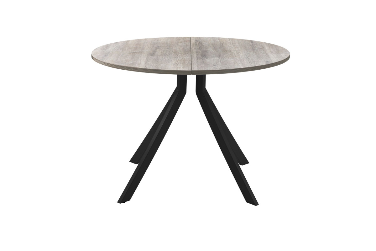 Обеденный стол AMC Elite (серии SLIM) / E18(800) D1 (черный/Дуб Уайт-Ривер песочно-бежевый)