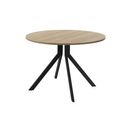 Обеденный стол AMC Elite (серии SLIM) / E18(900) D1 (черный/Дуб Небраска Натуральный)