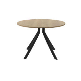 Обеденный стол AMC Elite (серии SLIM) / E18(900) D1 (черный/Дуб Небраска Натуральный)