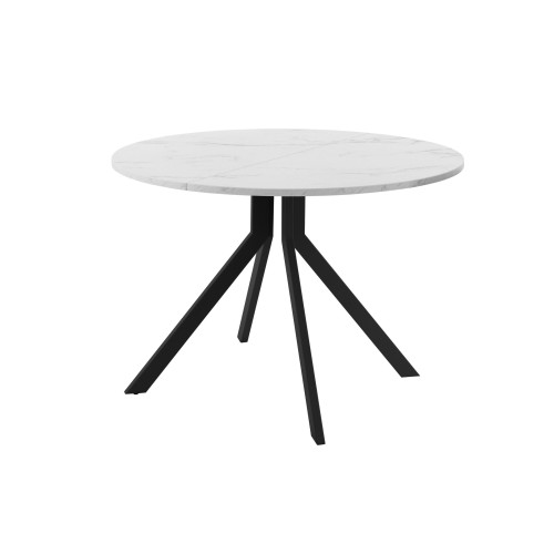 Обеденный стол AMC Elite (серии SLIM) / E18(800) D1 (черный/Мрамор Кристалл)