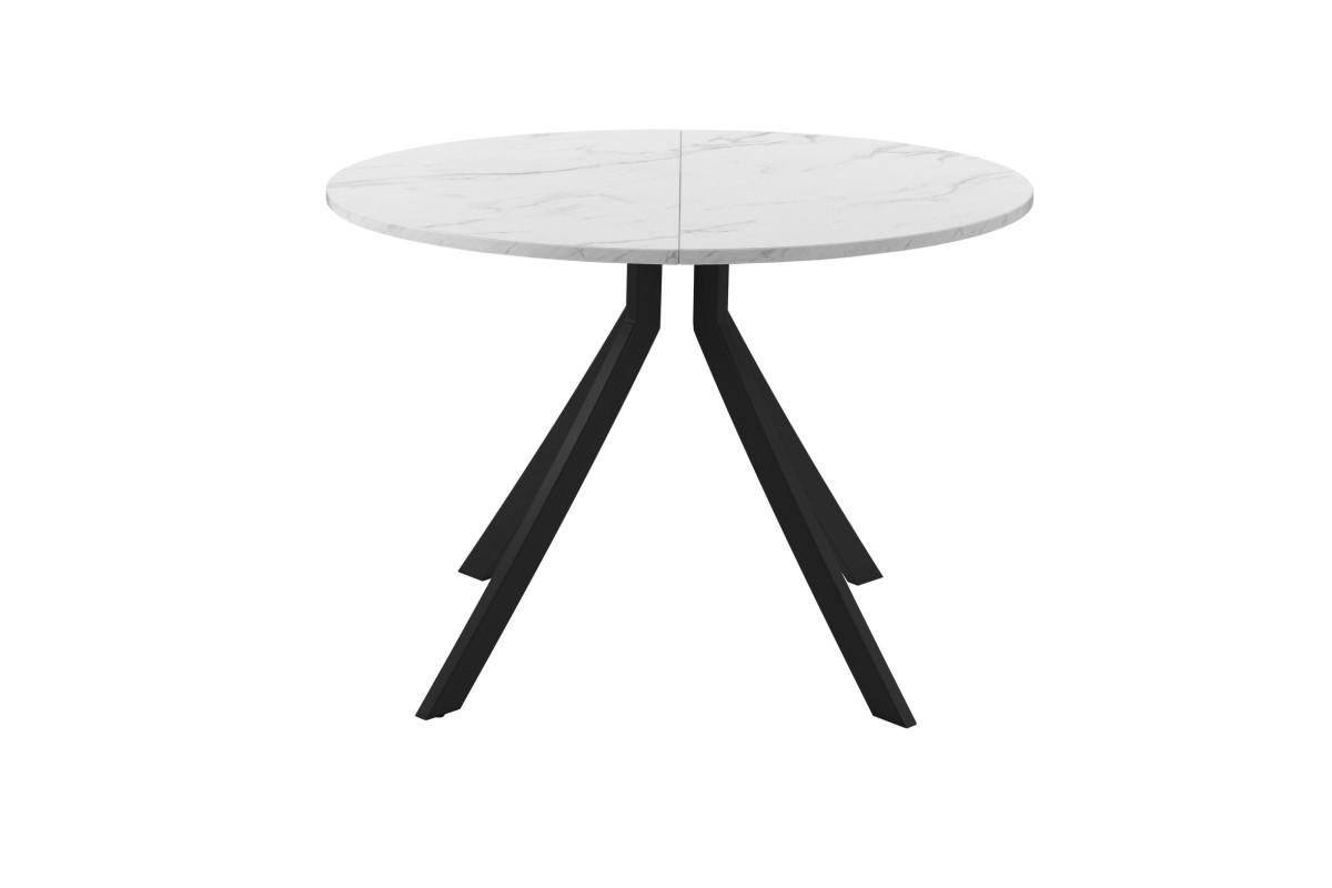 Обеденный стол AMC Elite (серии SLIM) / E18(800) D1 (черный/Мрамор Кристалл)