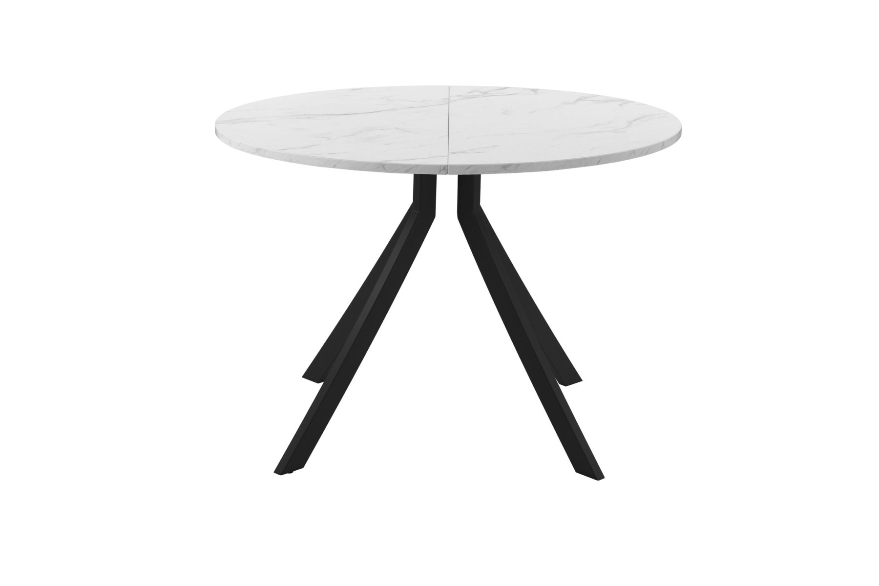 Обеденный стол AMC Elite (серии SLIM) / E18(800) D1 (черный/Мрамор Кристалл)