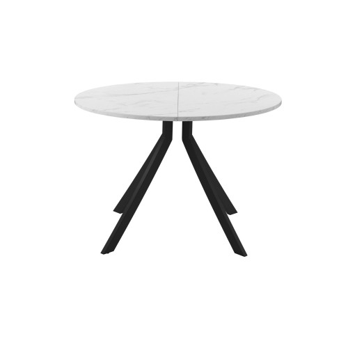Обеденный стол AMC Elite (серии SLIM) / E18(800) D1 (черный/Мрамор Кристалл)
