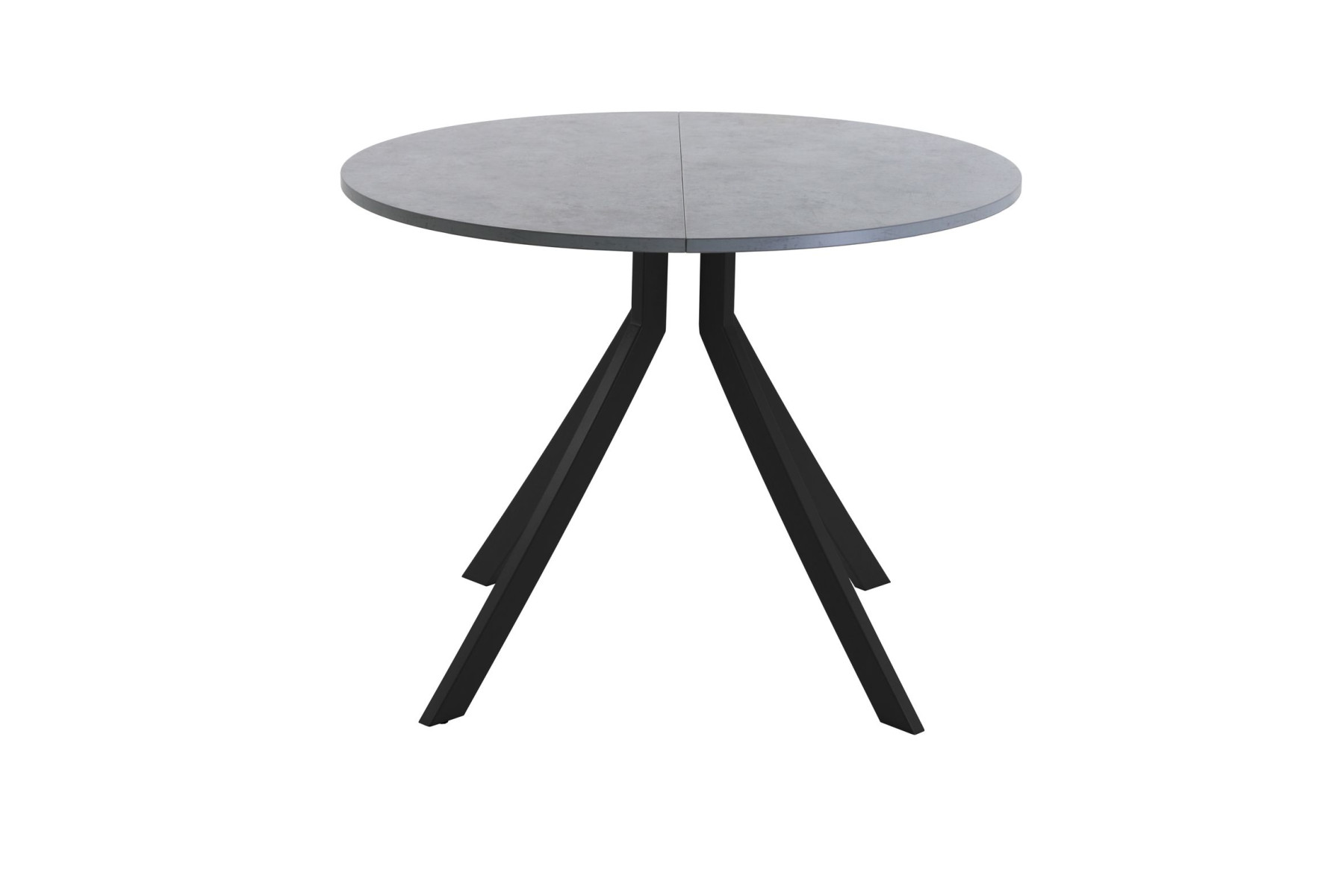 Обеденный стол AMC Elite (серии SLIM) / E18(900) D1 (черный/Бетон Чикаго светло-серый)