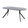Обеденный стол AMC Elite (серии SLIM) / E18(800) D1 (черный/Бетон Чикаго светло-серый)