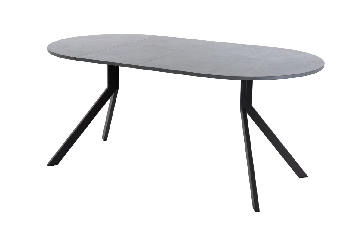 Обеденный стол AMC Elite (серии SLIM) / E18(800) D1 (черный/Бетон Чикаго светло-серый)