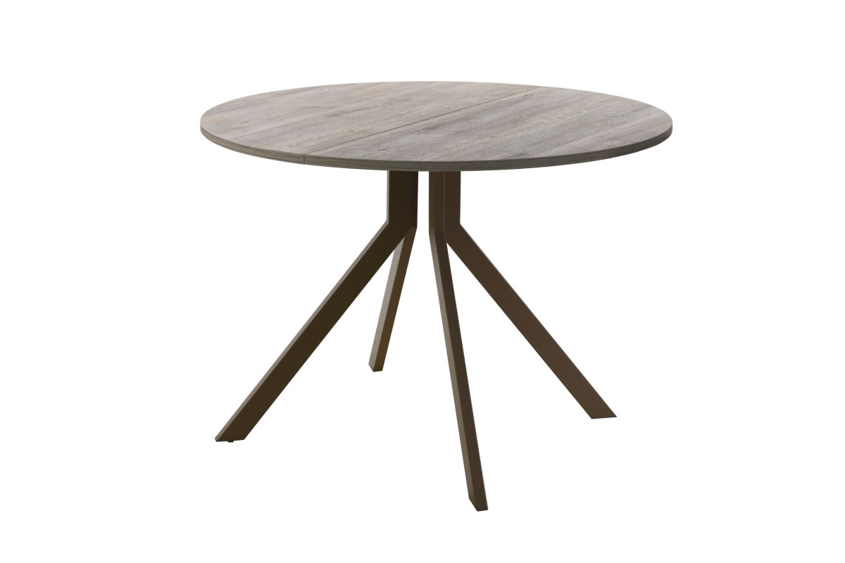 Обеденный стол AMC Elite (серии SLIM) / E18(900) D1 (коричневый/Дуб Уайт-Ривер песочно-бежевый)