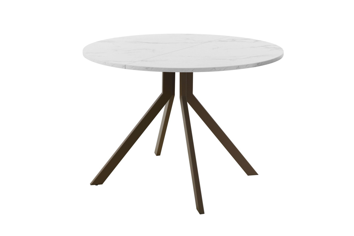 Обеденный стол AMC Elite (серии SLIM) / E18(900) D1 (коричневый/Мрамор Кристалл)