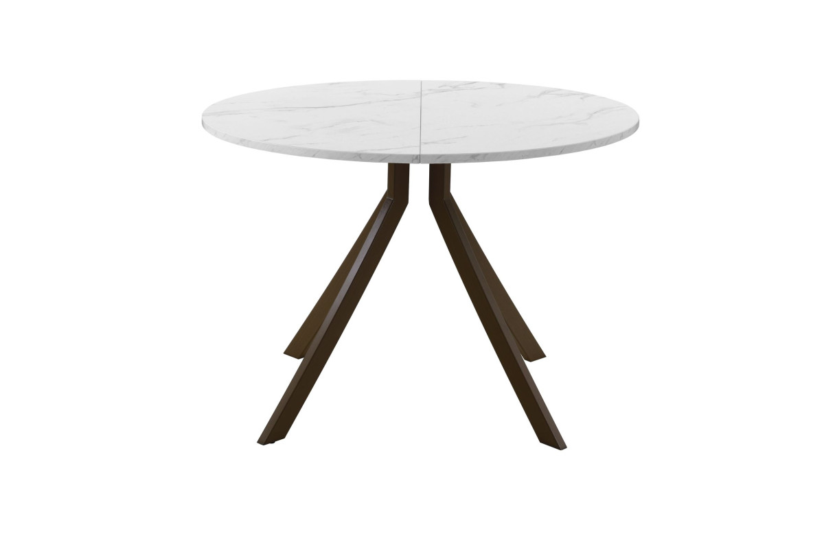 Обеденный стол AMC Elite (серии SLIM) / E18(900) D1 (коричневый/Мрамор Кристалл)