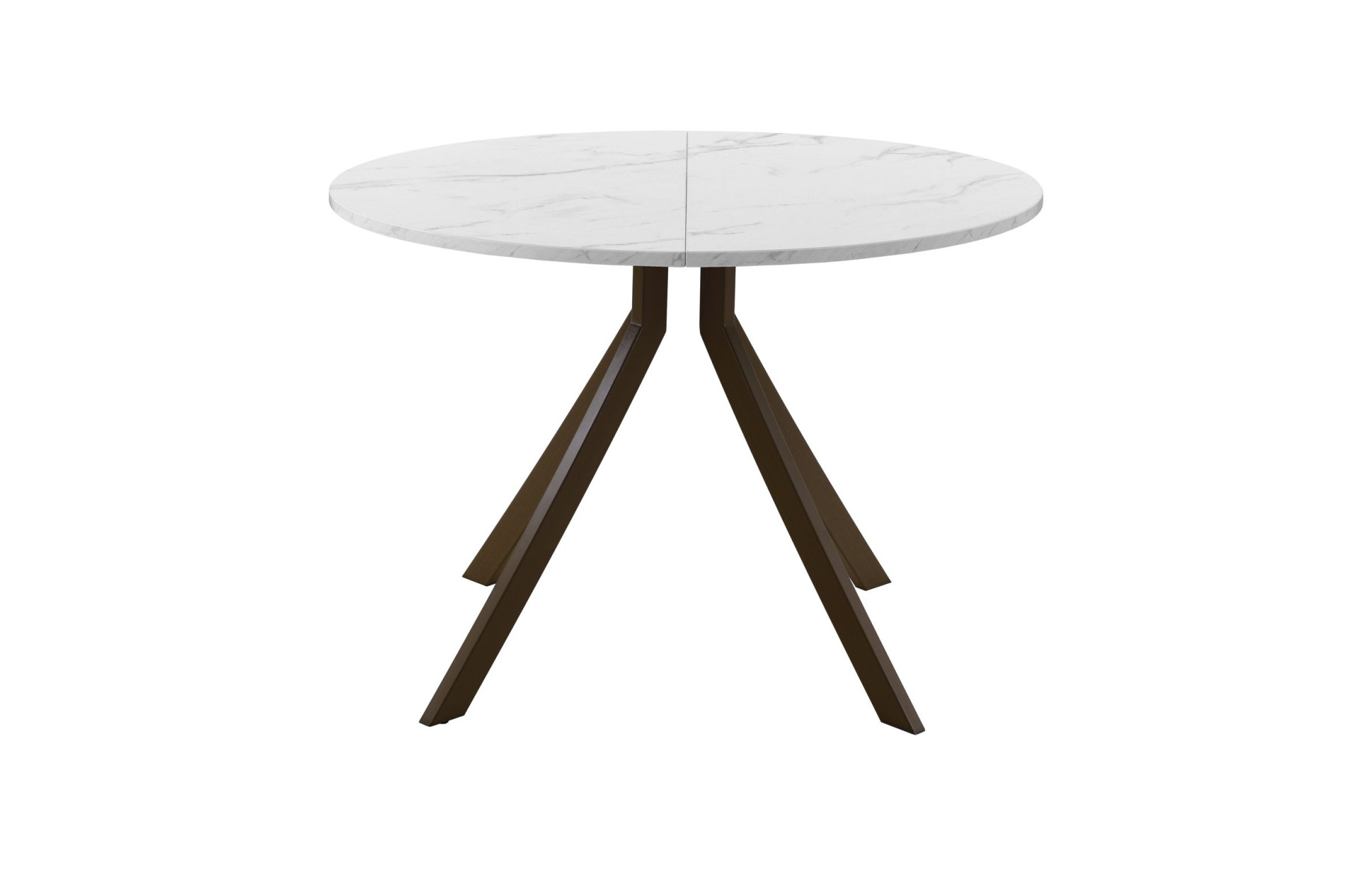 Обеденный стол AMC Elite (серии SLIM) / E18(900) D1 (коричневый/Мрамор Кристалл)