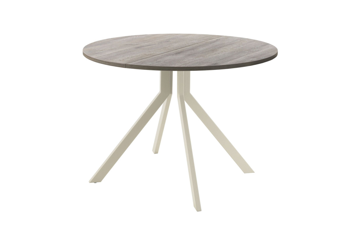 Обеденный стол AMC Elite (серии SLIM) / E18(800) D1 (бежевый/Дуб Уайт-Ривер песочно-бежевый)