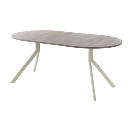Обеденный стол AMC Elite (серии SLIM) / E18(900) D1 (бежевый/Дуб Уайт-Ривер песочно-бежевый)