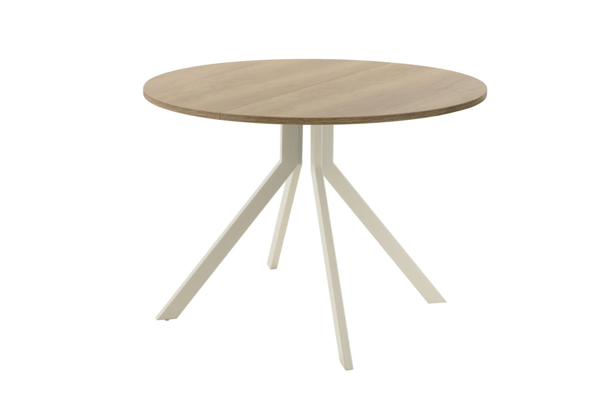 Обеденный стол AMC Elite (серии SLIM) / E18(800) D1 (бежевый/Дуб Небраска Натуральный)