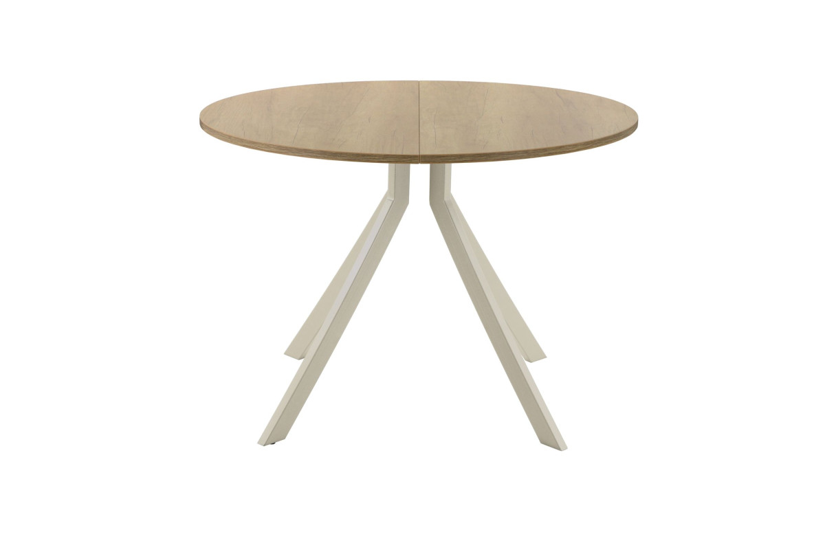 Обеденный стол AMC Elite (серии SLIM) / E18(800) D1 (бежевый/Дуб Небраска Натуральный)