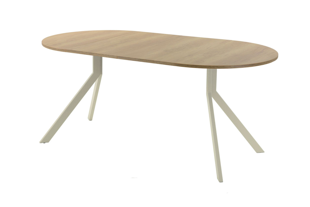 Обеденный стол AMC Elite (серии SLIM) / E18(800) D1 (бежевый/Дуб Небраска Натуральный)