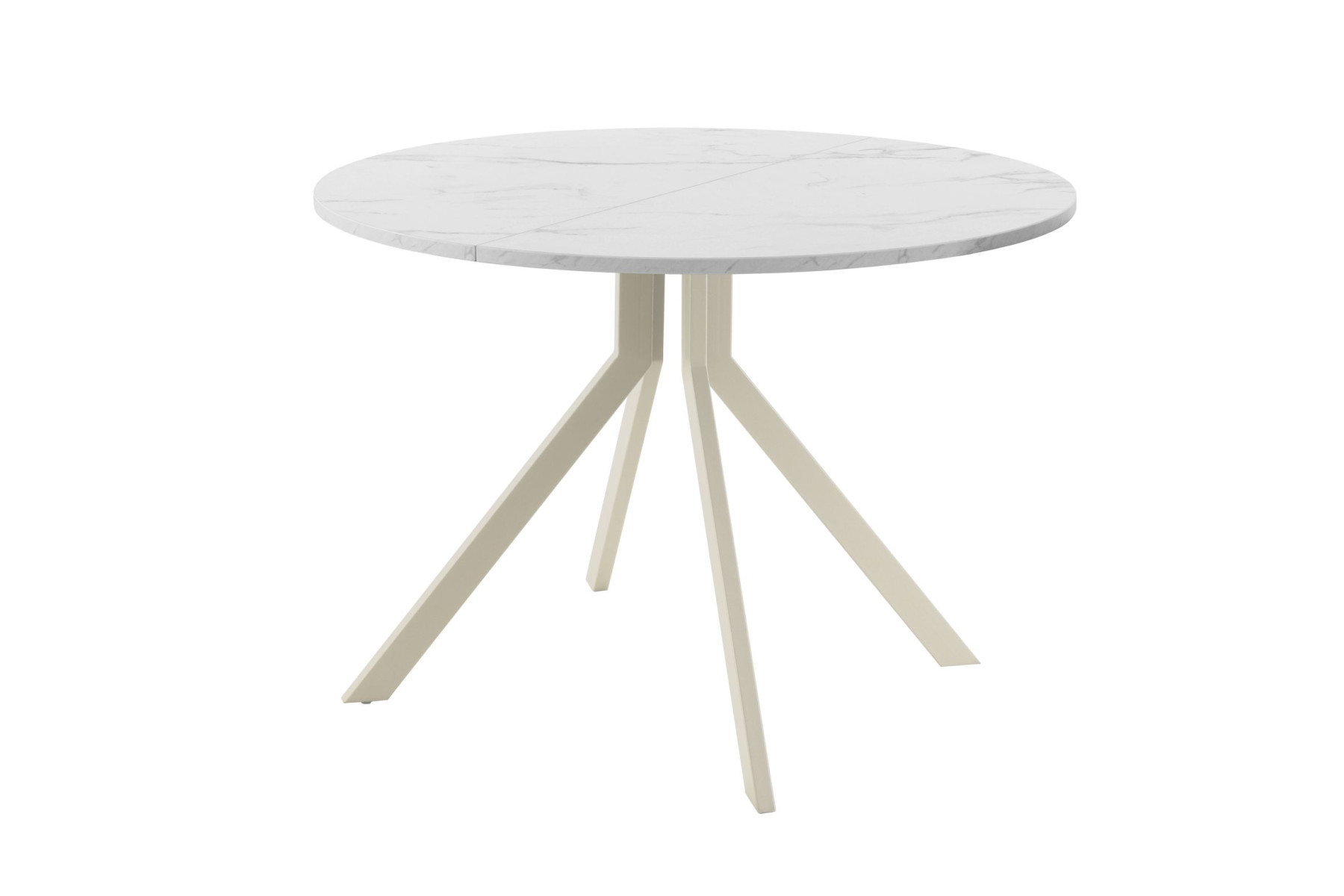 Обеденный стол AMC Elite (серии SLIM) / E18(800) D1 (бежевый/Мрамор Кристалл)