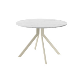 Обеденный стол AMC Elite (серии SLIM) / E18(900) D1 (бежевый/Мрамор Кристалл)