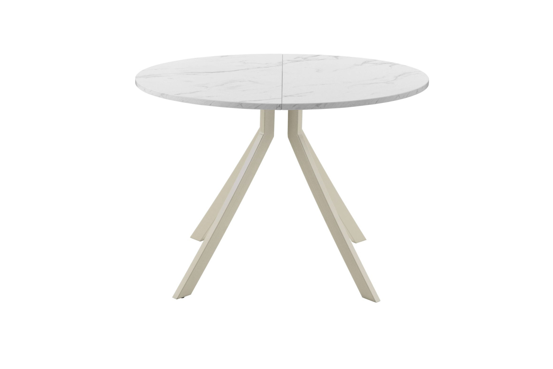 Обеденный стол AMC Elite (серии SLIM) / E18(800) D1 (бежевый/Мрамор Кристалл)