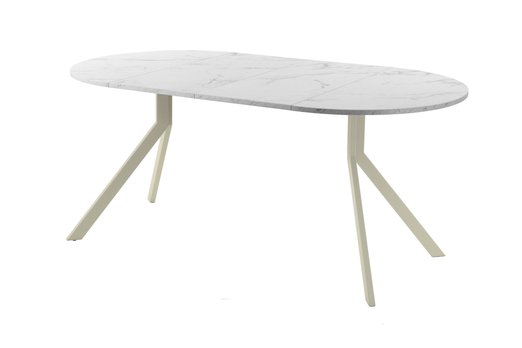 Обеденный стол AMC Elite (серии SLIM) / E18(800) D1 (бежевый/Мрамор Кристалл)