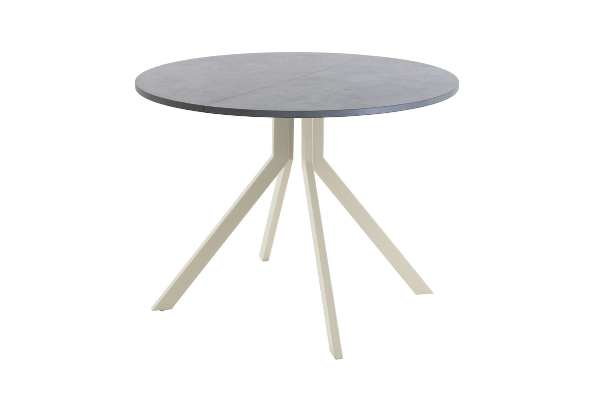 Обеденный стол AMC Elite (серии SLIM) / E18(800) D1 (бежевый/Бетон Чикаго светло-серый)