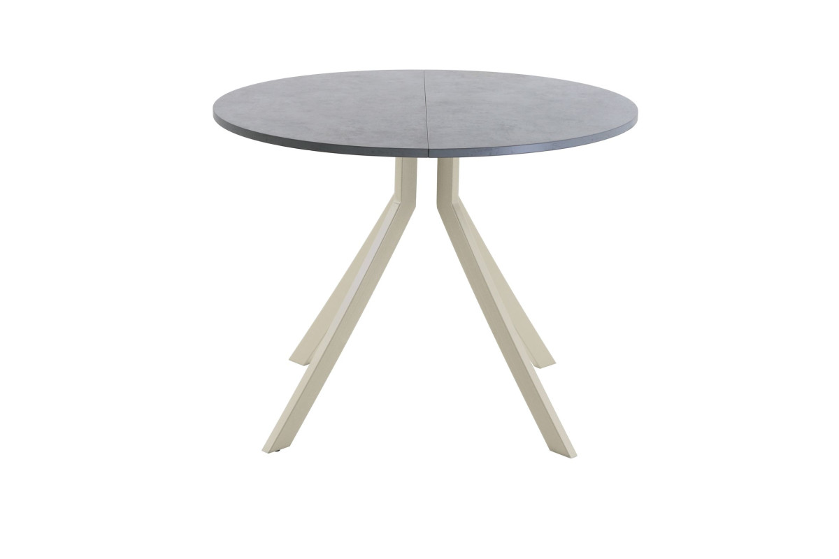 Обеденный стол AMC Elite (серии SLIM) / E18(800) D1 (бежевый/Бетон Чикаго светло-серый)