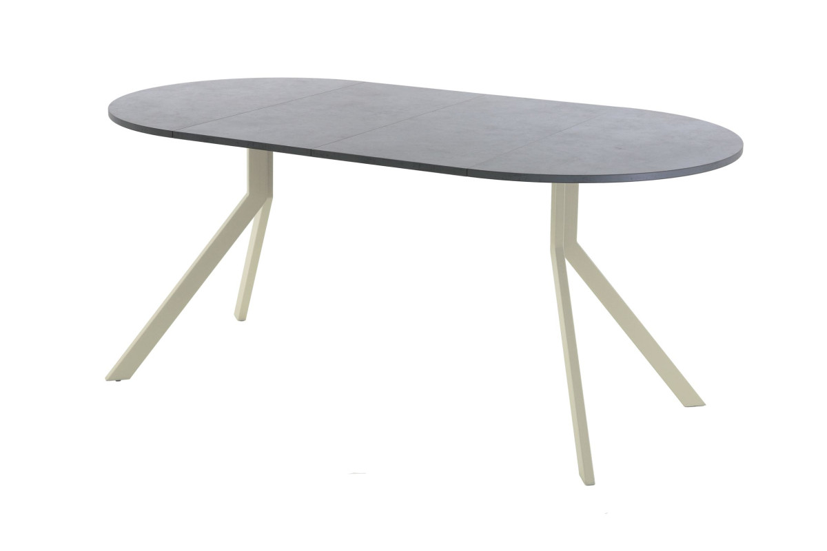 Обеденный стол AMC Elite (серии SLIM) / E18(800) D1 (бежевый/Бетон Чикаго светло-серый)