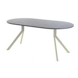 Обеденный стол AMC Elite (серии SLIM) / E18(900) D1 (бежевый/Бетон Чикаго светло-серый)