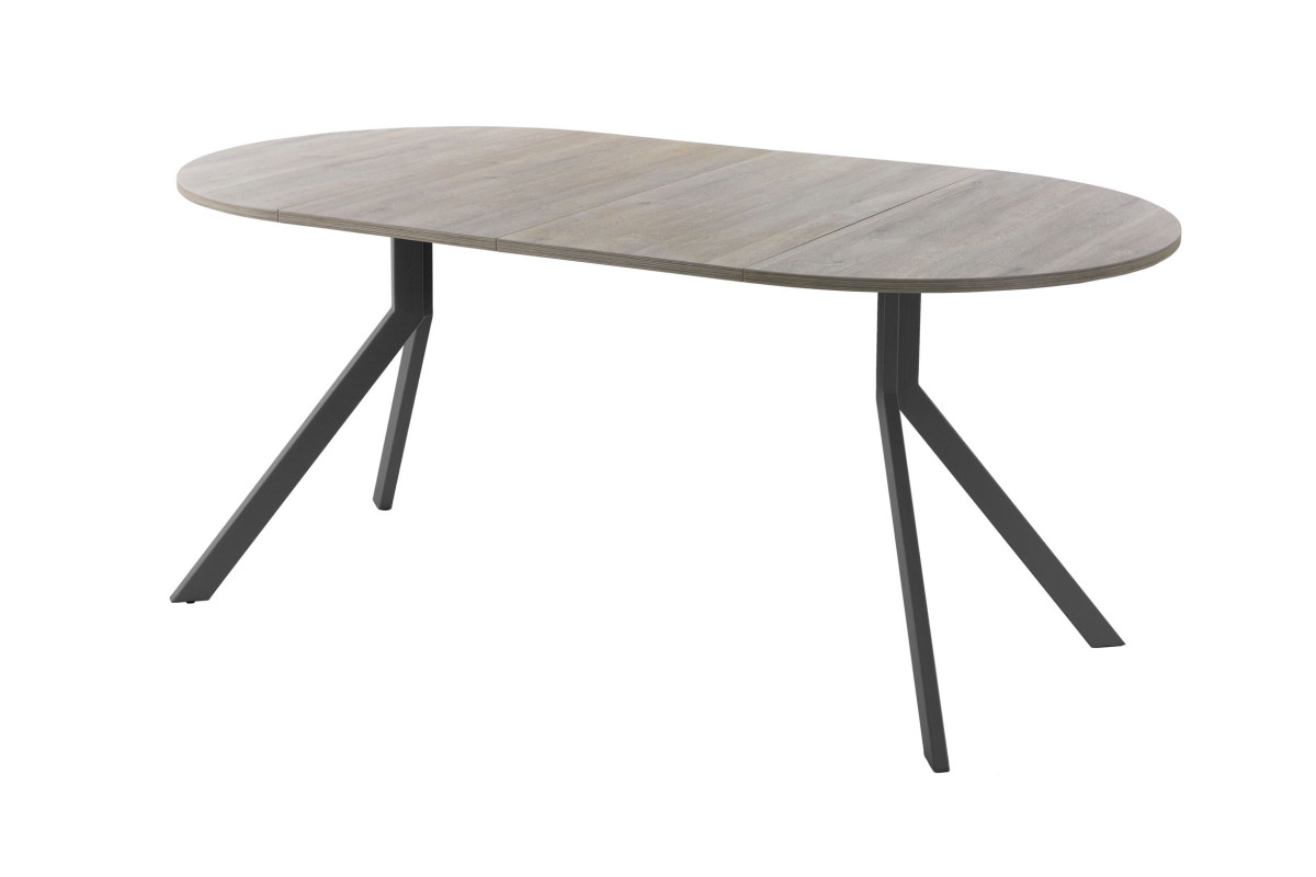 Обеденный стол AMC Elite (серии SLIM) / E18(900) D1 (графит/Дуб Уайт-Ривер песочно-бежевый)