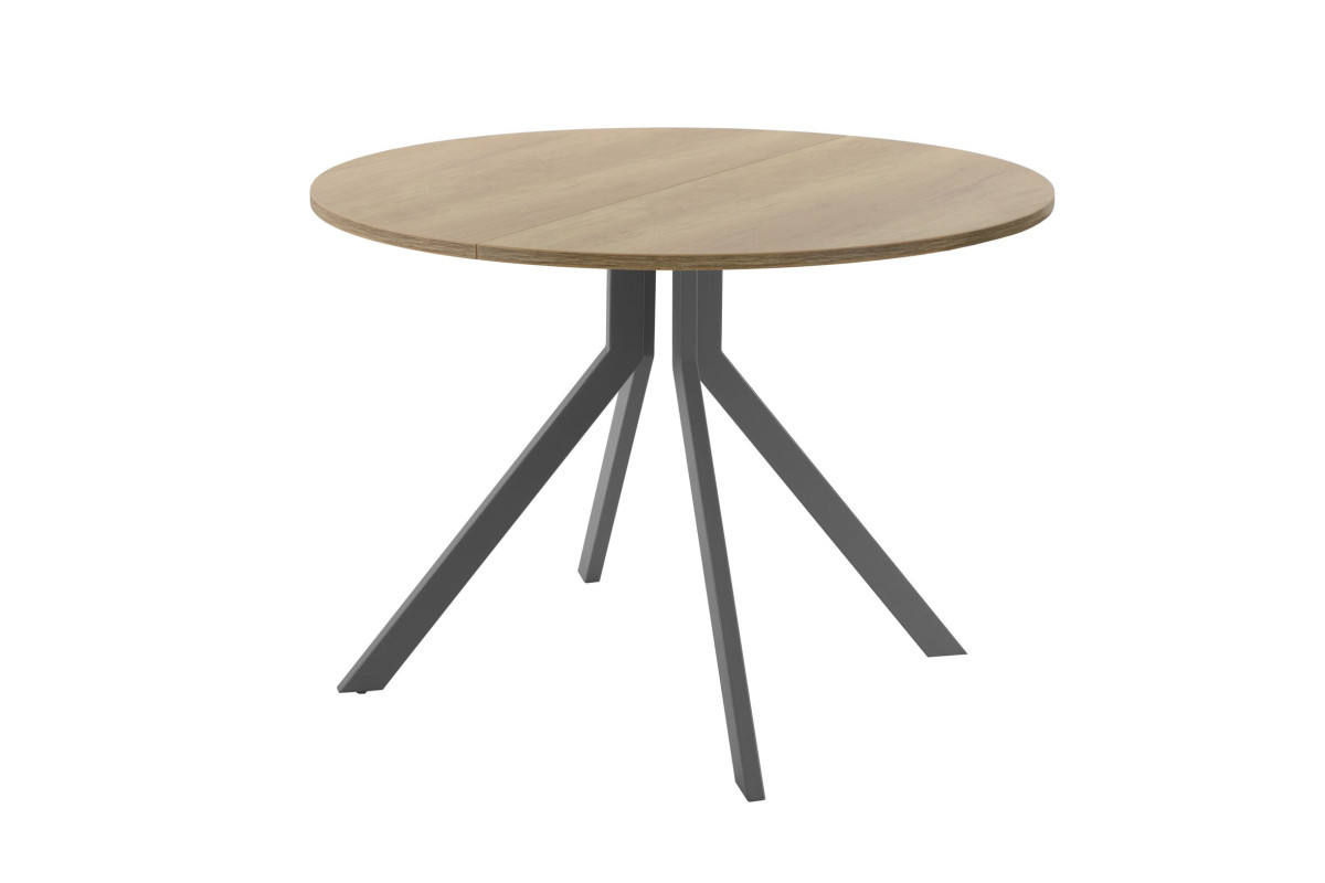 Обеденный стол AMC Elite (серии SLIM) / E18(800) D1 (графит/Дуб Небраска Натуральный)