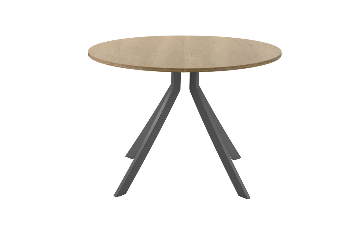 Обеденный стол AMC Elite (серии SLIM) / E18(800) D1 (графит/Дуб Небраска Натуральный)