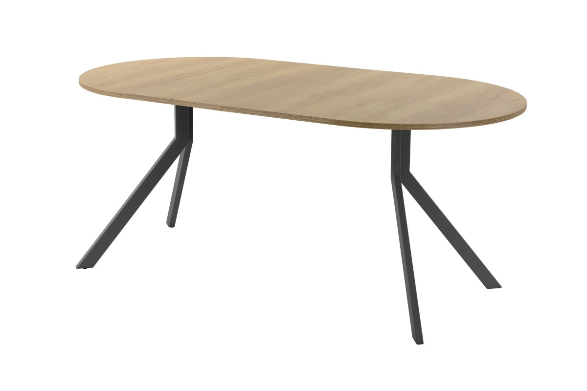 Обеденный стол AMC Elite (серии SLIM) / E18(800) D1 (графит/Дуб Небраска Натуральный)