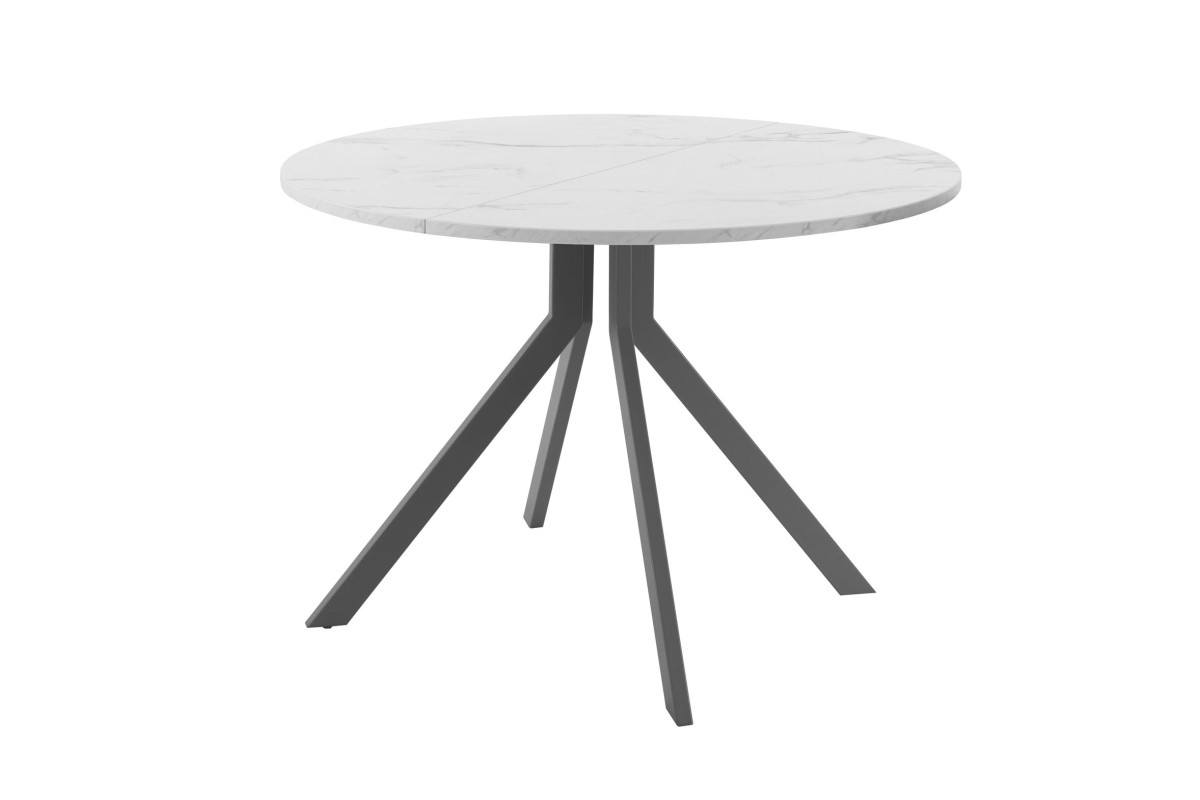 Обеденный стол AMC Elite (серии SLIM) / E18(900) D1 (графит/Мрамор Кристалл)