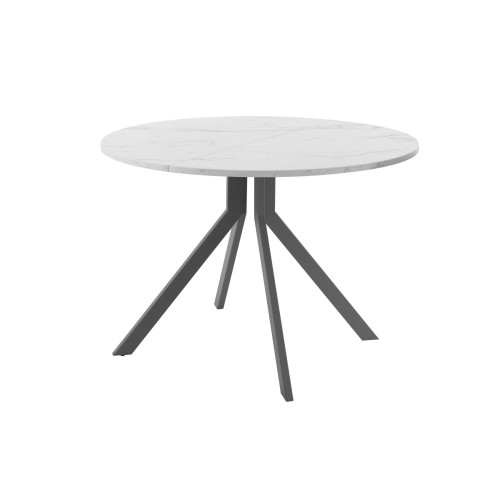 Обеденный стол AMC Elite (серии SLIM) / E18(800) D1 (графит/Мрамор Кристалл)
