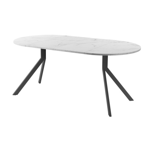 Обеденный стол AMC Elite (серии SLIM) / E18(800) D1 (графит/Мрамор Кристалл)