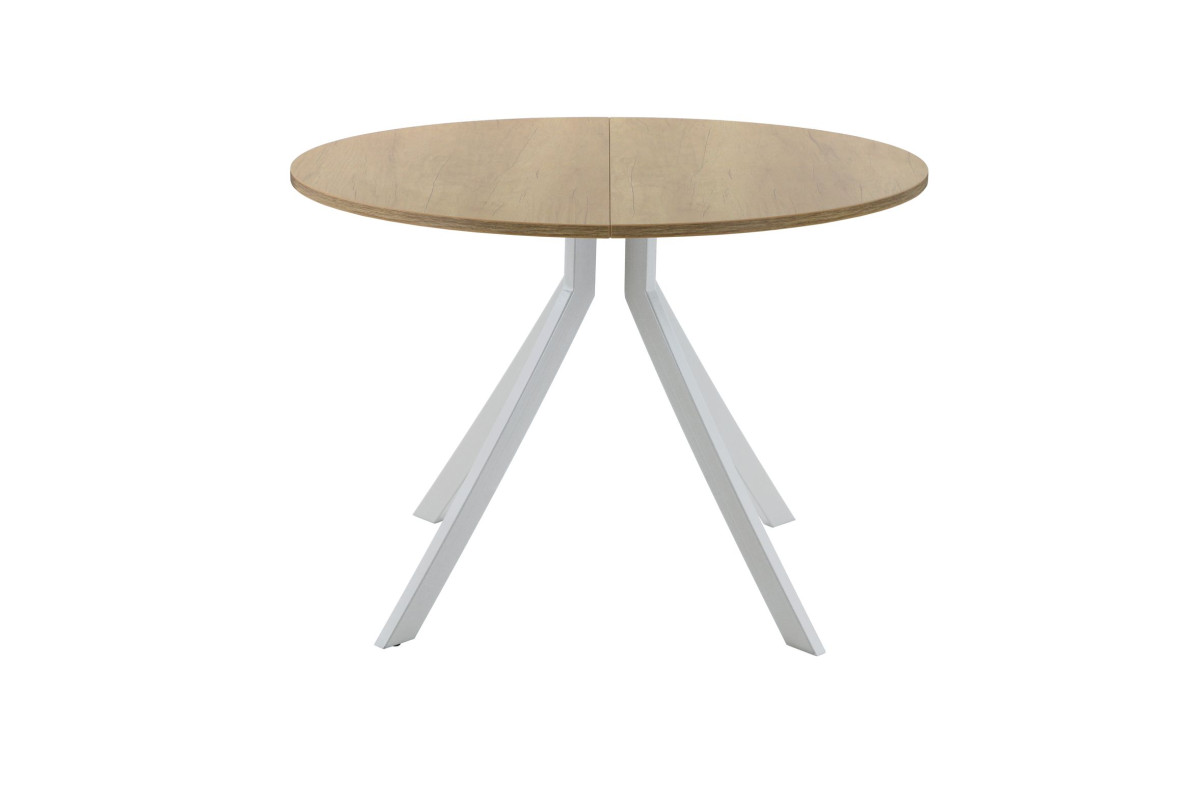 Обеденный стол AMC Elite (серии SLIM) / E18(900) D1 (серебро/Дуб Небраска Натуральный)