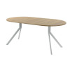 Обеденный стол AMC Elite (серии SLIM) / E18(900) D1 (серебро/Дуб Небраска Натуральный)