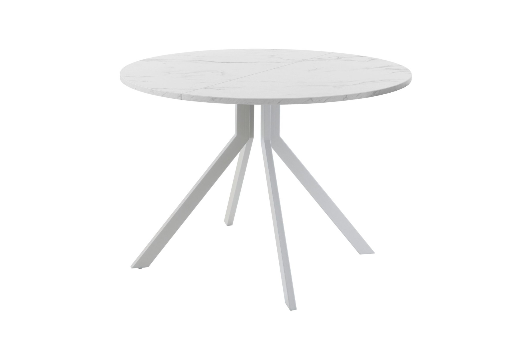 Обеденный стол AMC Elite (серии SLIM) / E18(800) D1 (серебро/Мрамор Кристалл)