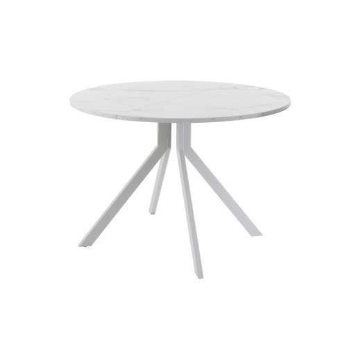 Обеденный стол AMC Elite (серии SLIM) / E18(800) D1 (серебро/Мрамор Кристалл)