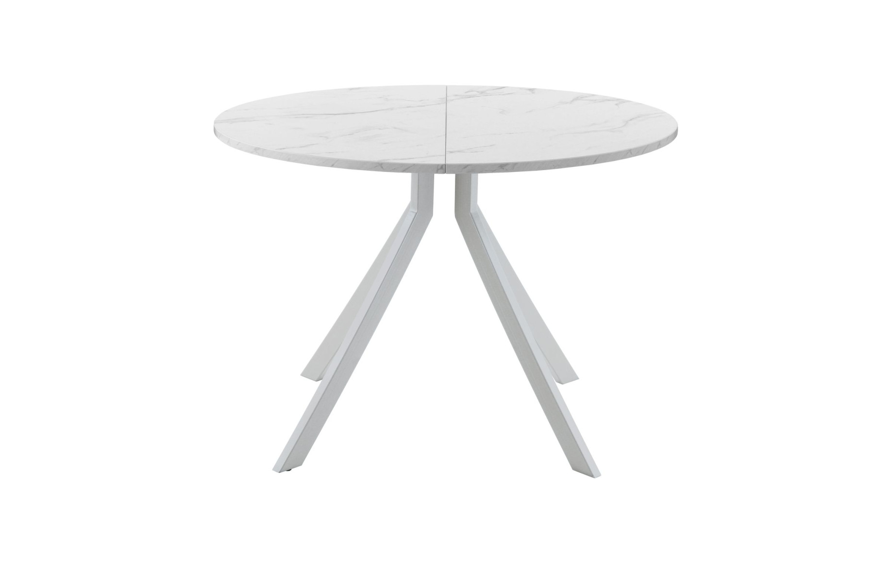 Обеденный стол AMC Elite (серии SLIM) / E18(800) D1 (серебро/Мрамор Кристалл)