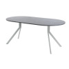 Обеденный стол AMC Elite (серии SLIM) / E18(800) D1 (серебро/Бетон Чикаго светло-серый)