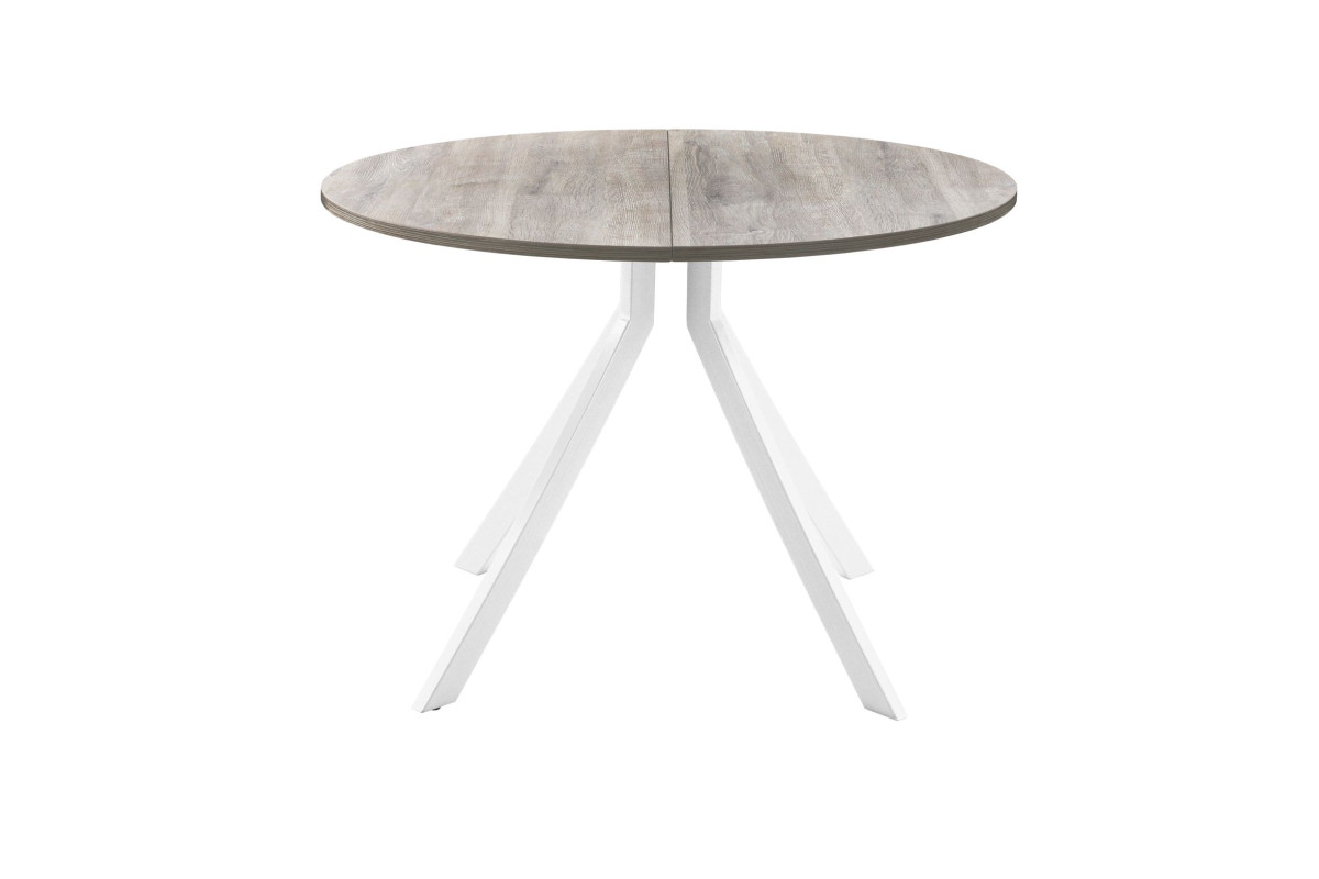 Обеденный стол AMC Elite (серии SLIM) / E18(900) D1 (белый/Дуб Уайт-Ривер песочно-бежевый)