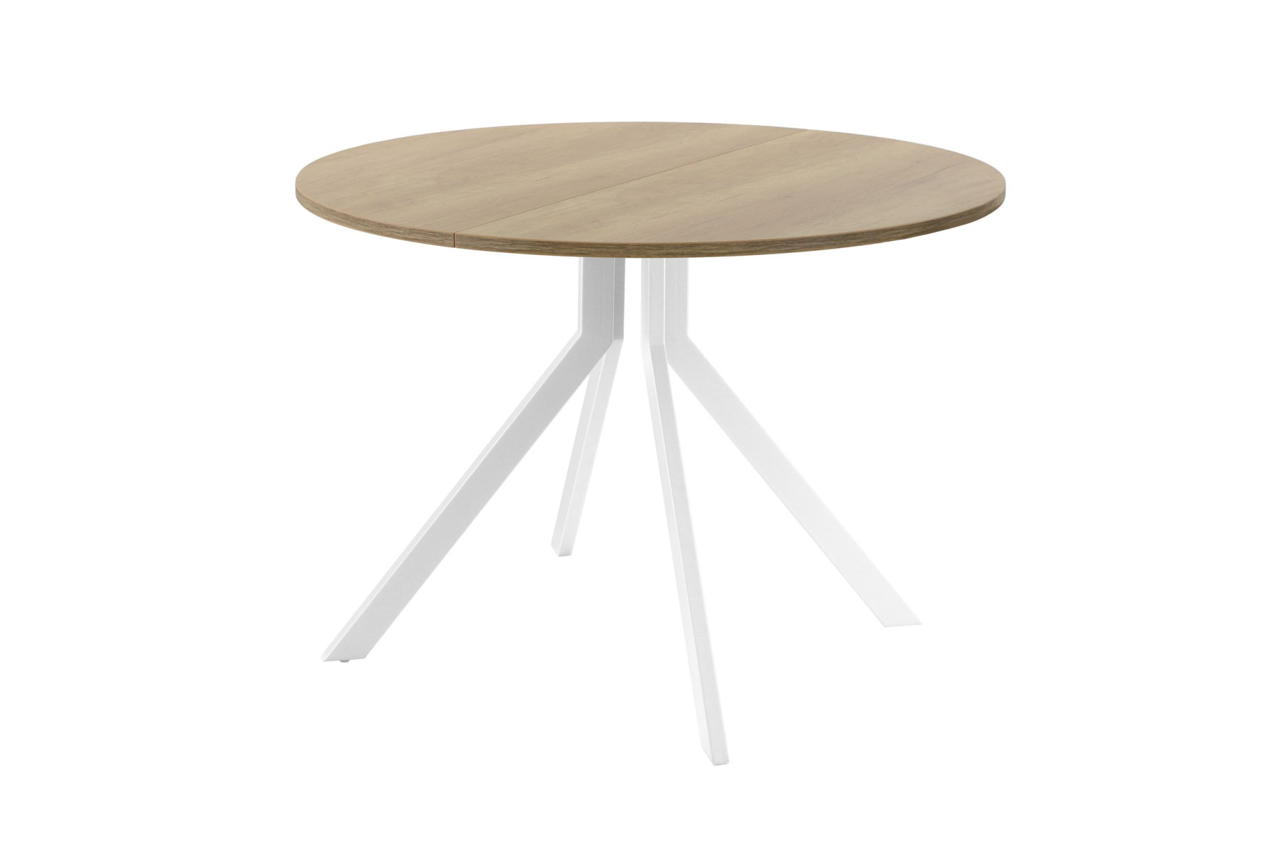 Обеденный стол AMC Elite (серии SLIM) / E18(800) D1 (белый/Дуб Небраска Натуральный)