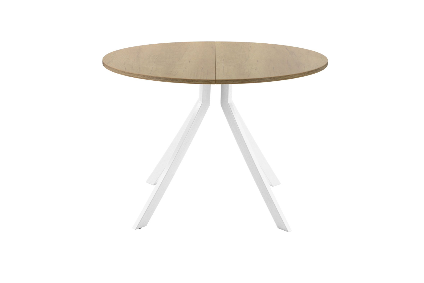 Обеденный стол AMC Elite (серии SLIM) / E18(800) D1 (белый/Дуб Небраска Натуральный)