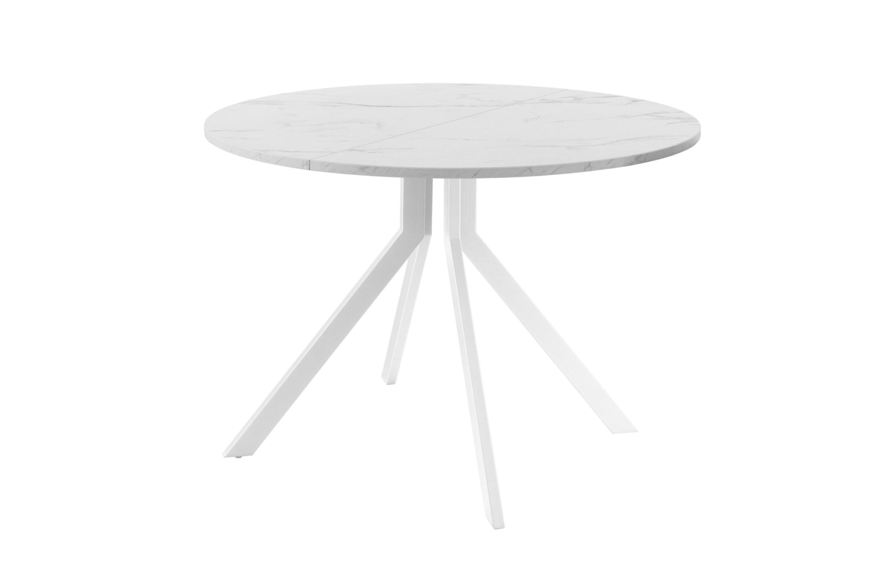 Обеденный стол AMC Elite (серии SLIM) / E18(900) D1 (белый/Мрамор Кристалл)
